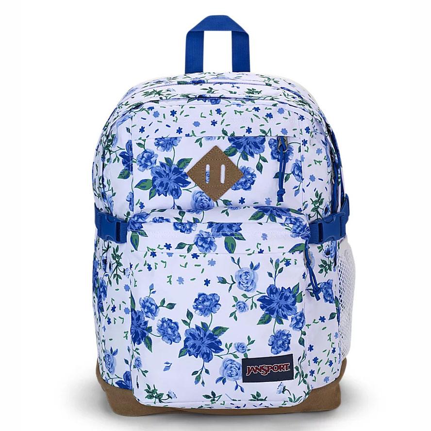 Sac à Dos Scolaire JanSport SUEDE CAMPUS Blanche Bleu | BYC-45530557